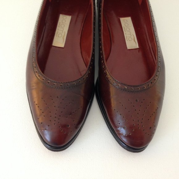 Paloma Flats Classic Wingtip Italian Leather 6M - Picture 9 of 15